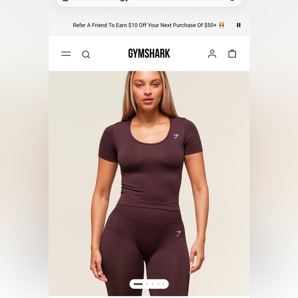 Gymshark Pants - Gymshark Everyday Seamless Leggings (burgundy)